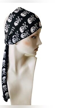 SKULL Print Rectangular SCARF O/S